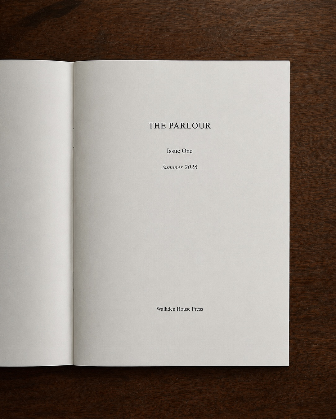 The Parlour Issue One title page